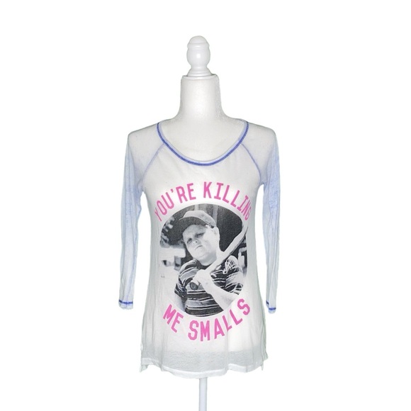 The Sandlot Tops - THE SANDLOT GRAPHIC/SLOGAN BRACELET-SLEEVE SHIRT • SIZE S